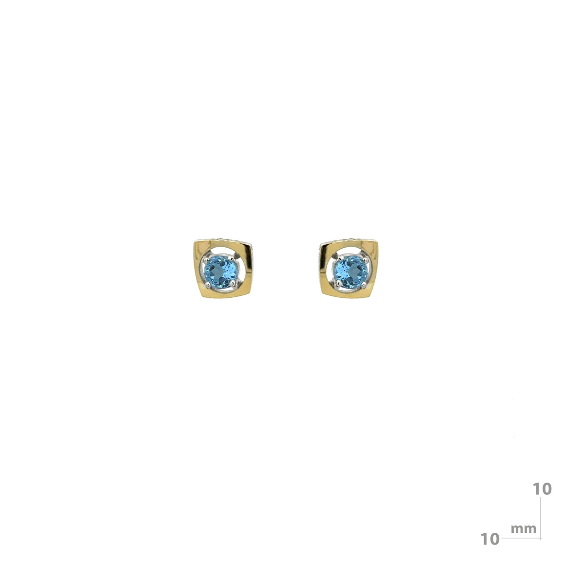 Arracades de plata, or i topaci