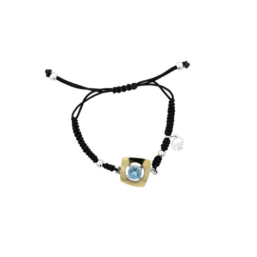 Polsera de plata, or i topaci