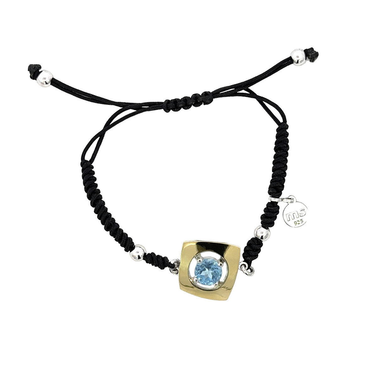 Polsera de plata, or i topaci